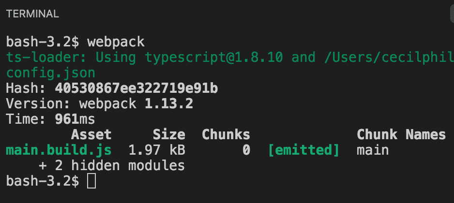 Bundling TypeScript with Webpack